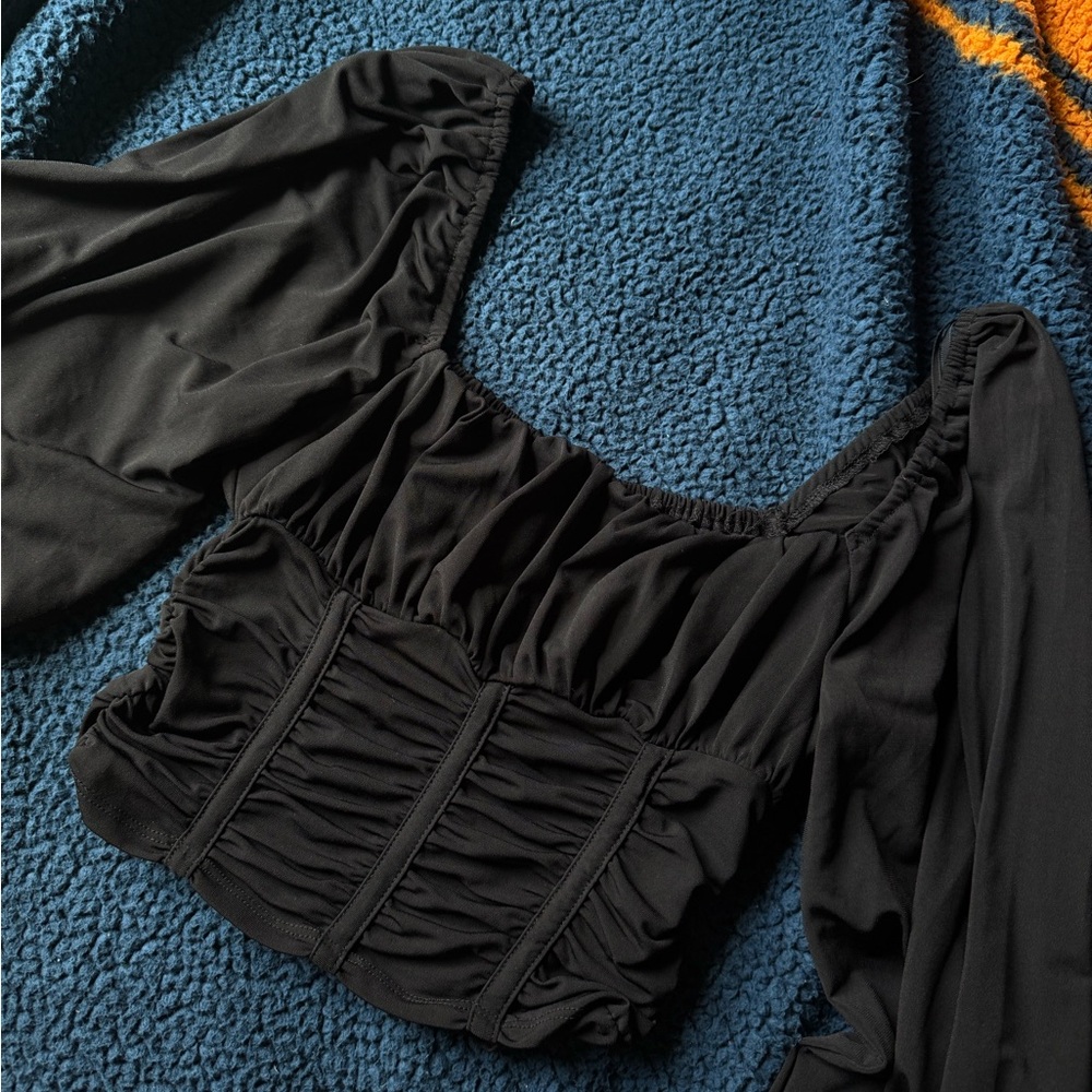 Forever 21 Black Long Sleeve Top